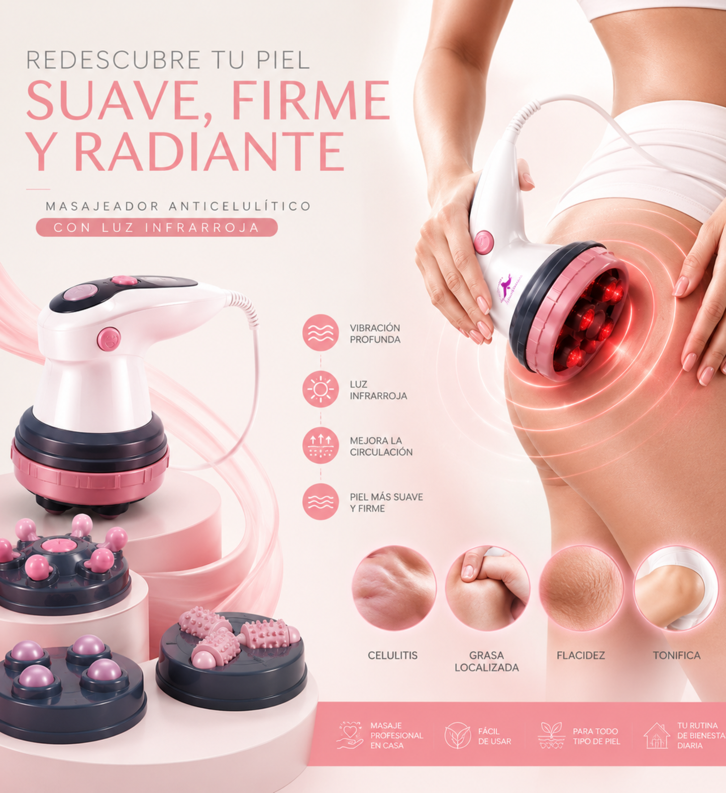 Masajeador anticelulítico con luz infrarroja Zoria™