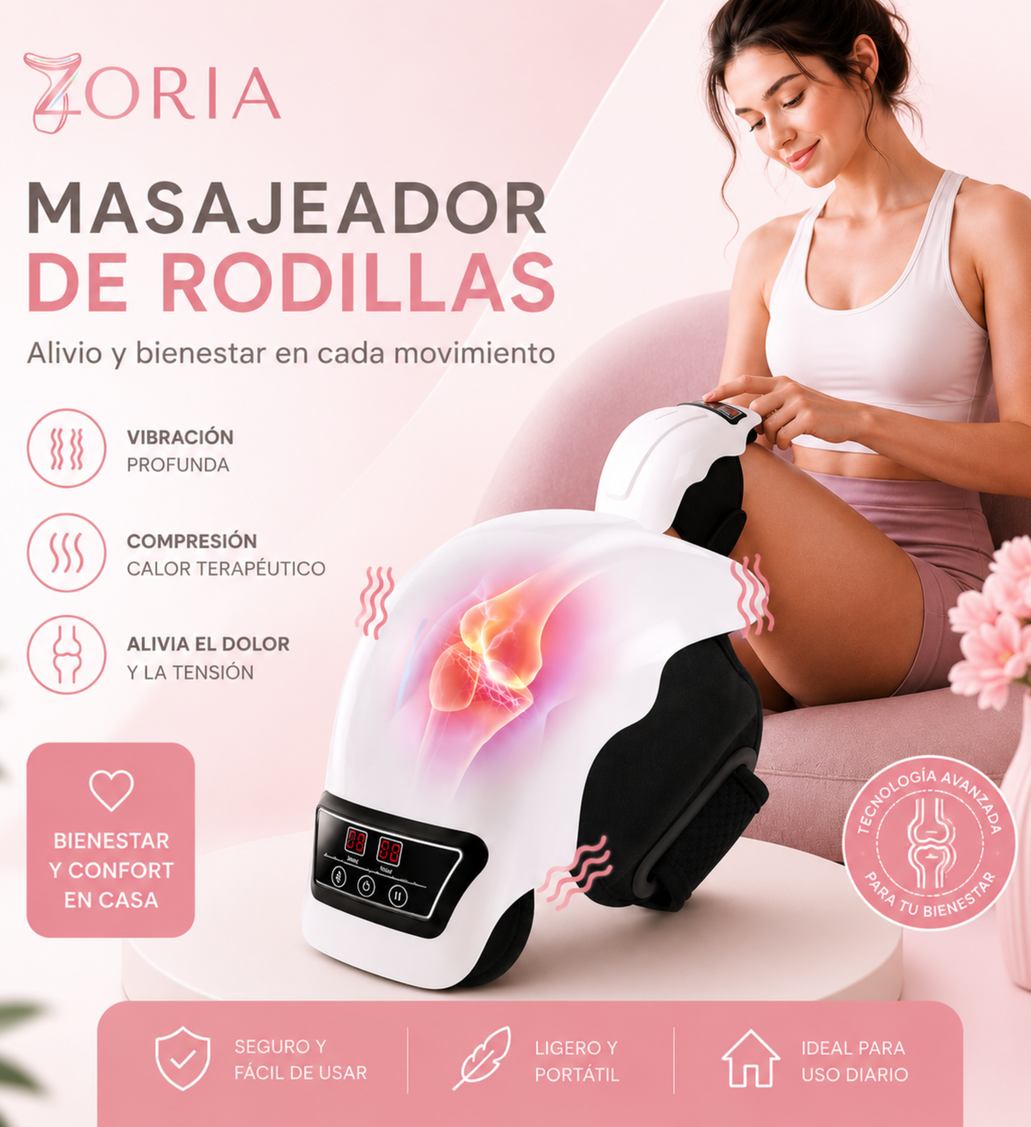 Masajeador de Rodillas con vibración Zoria™