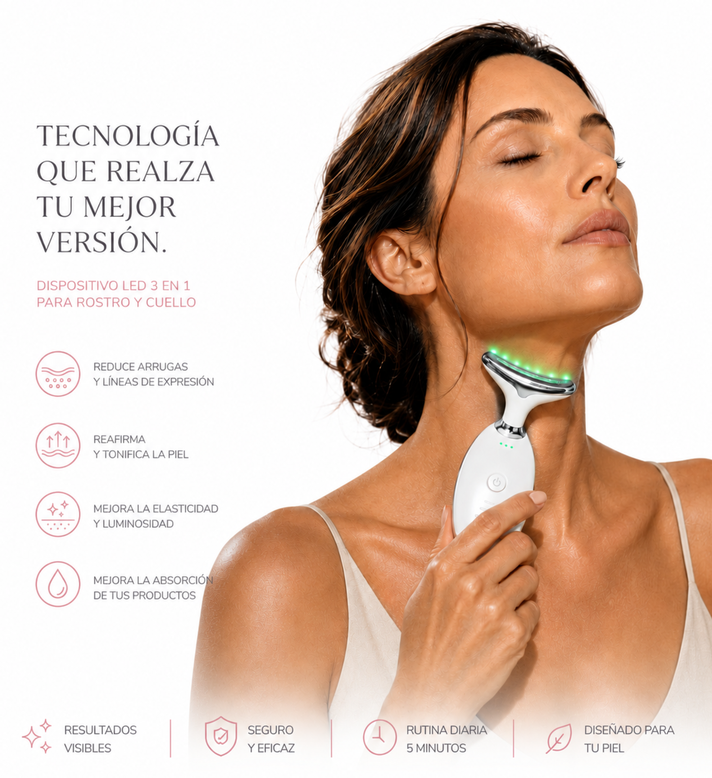Masajeador Facial LED Reafirmante Zoria™