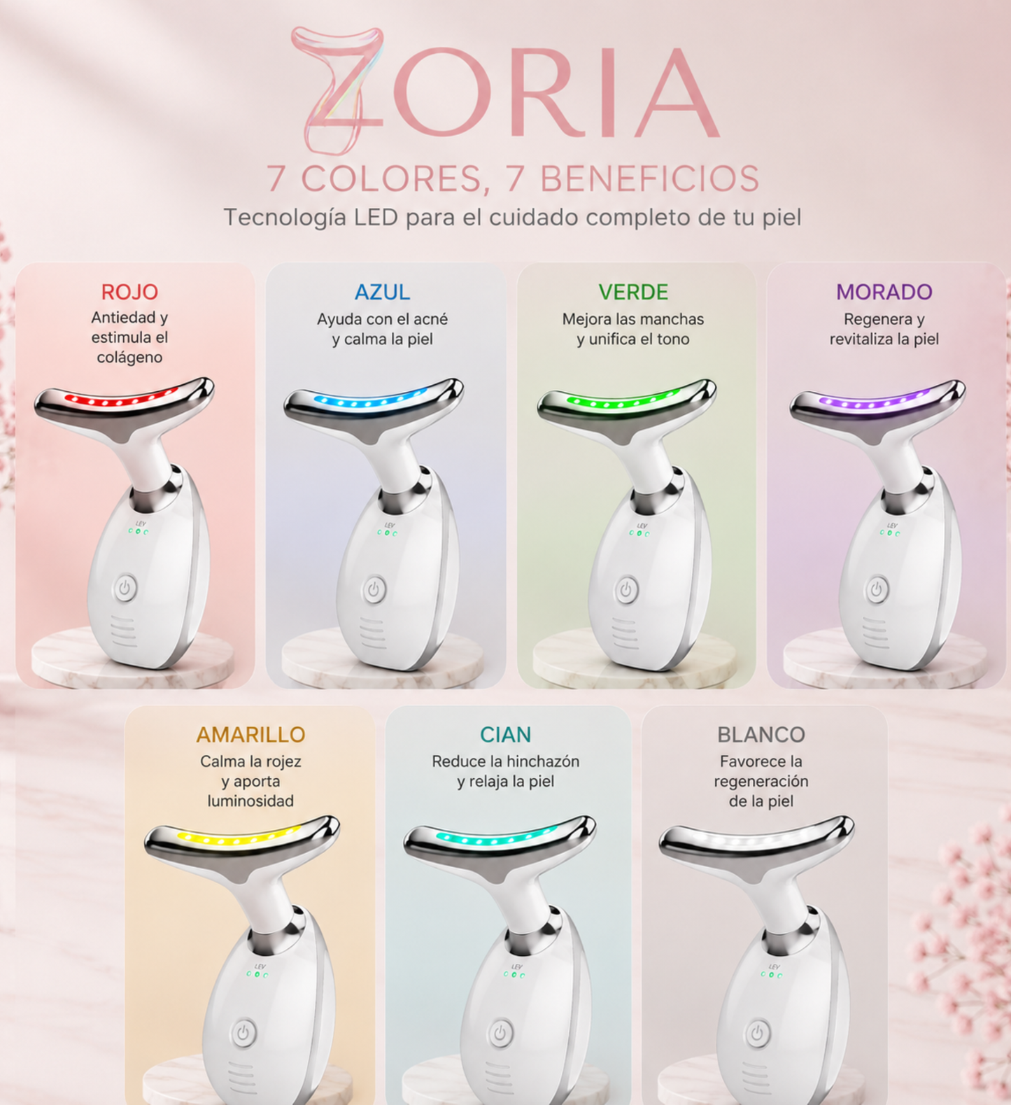 Masajeador Facial LED Reafirmante Zoria™