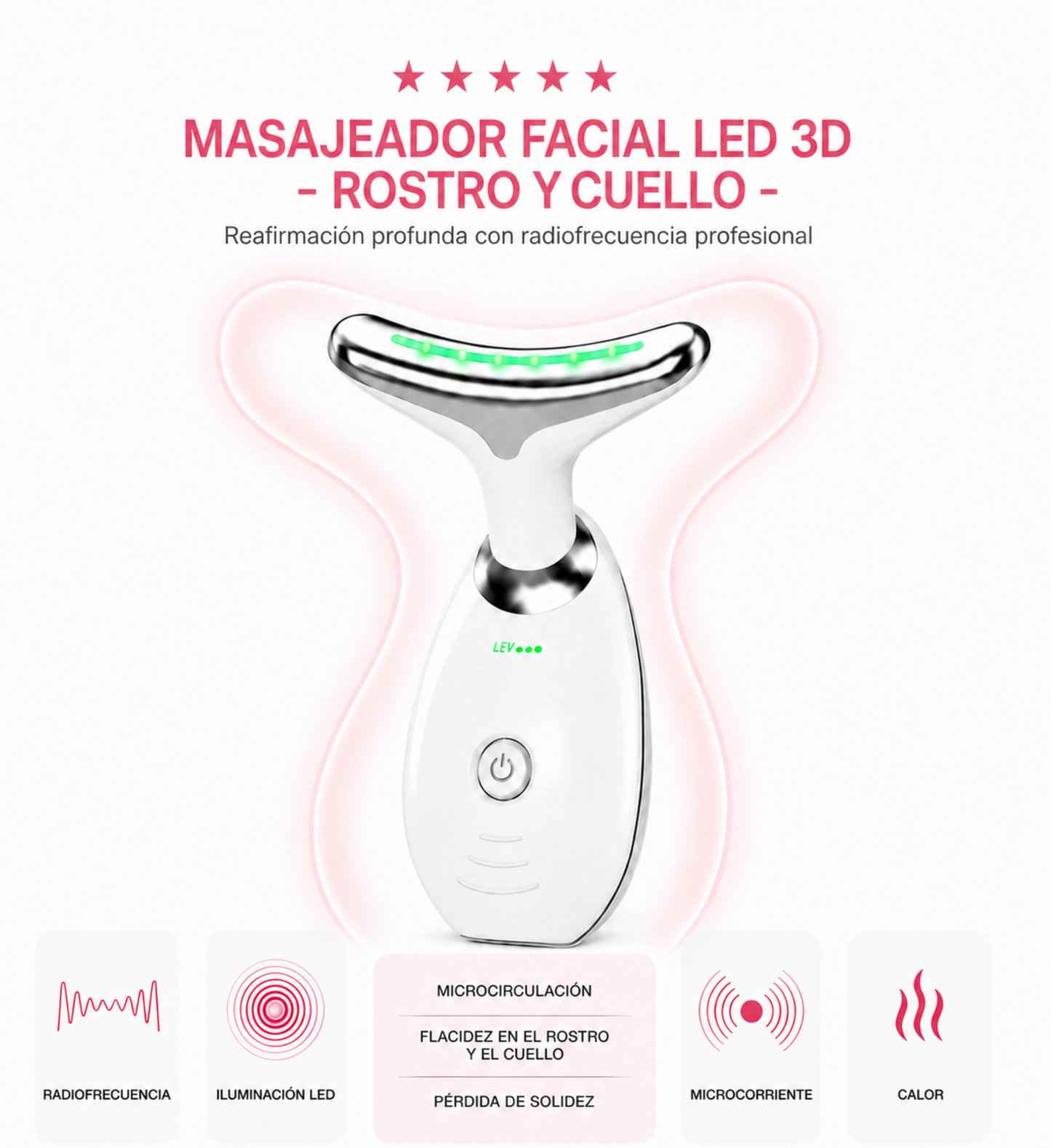 Masajeador Facial LED Reafirmante Zoria™