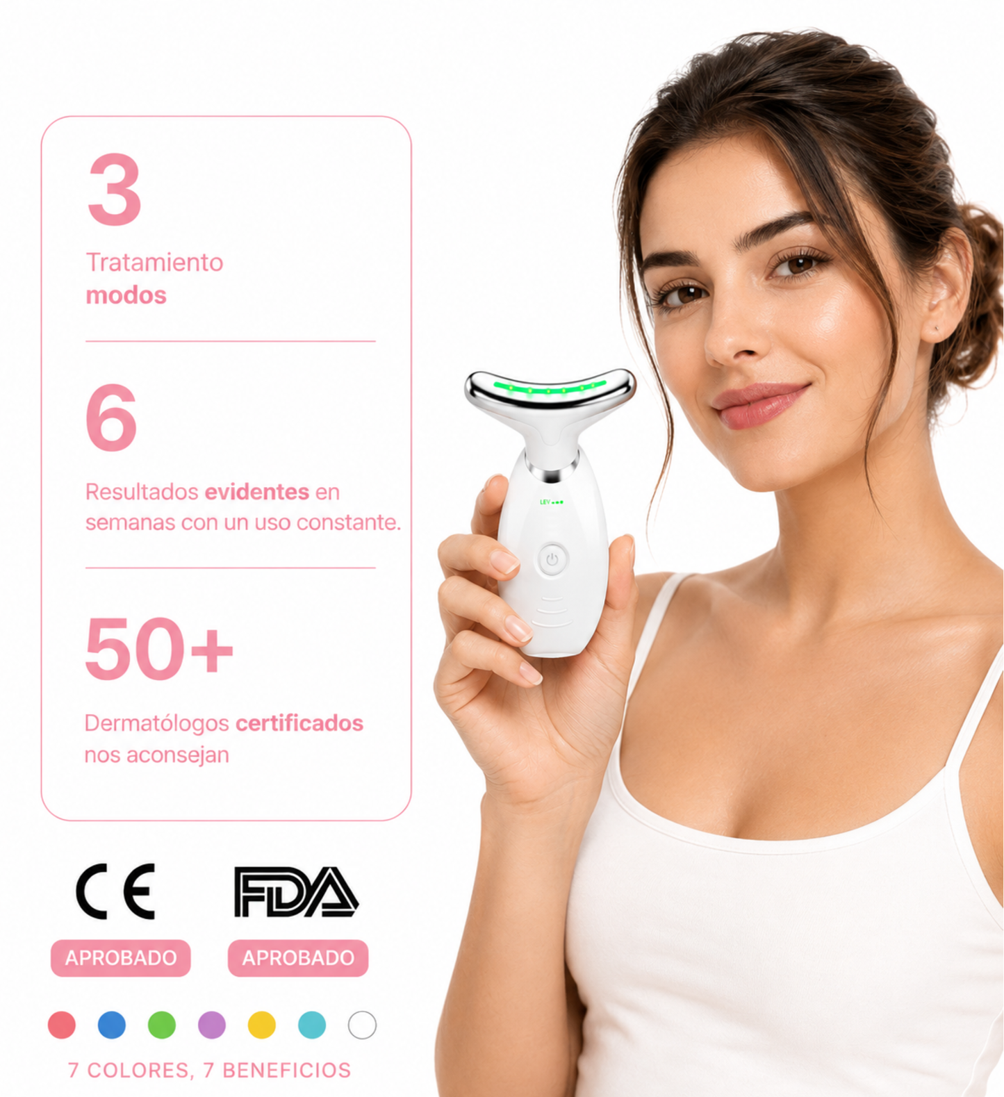 Masajeador Facial LED Reafirmante Zoria™
